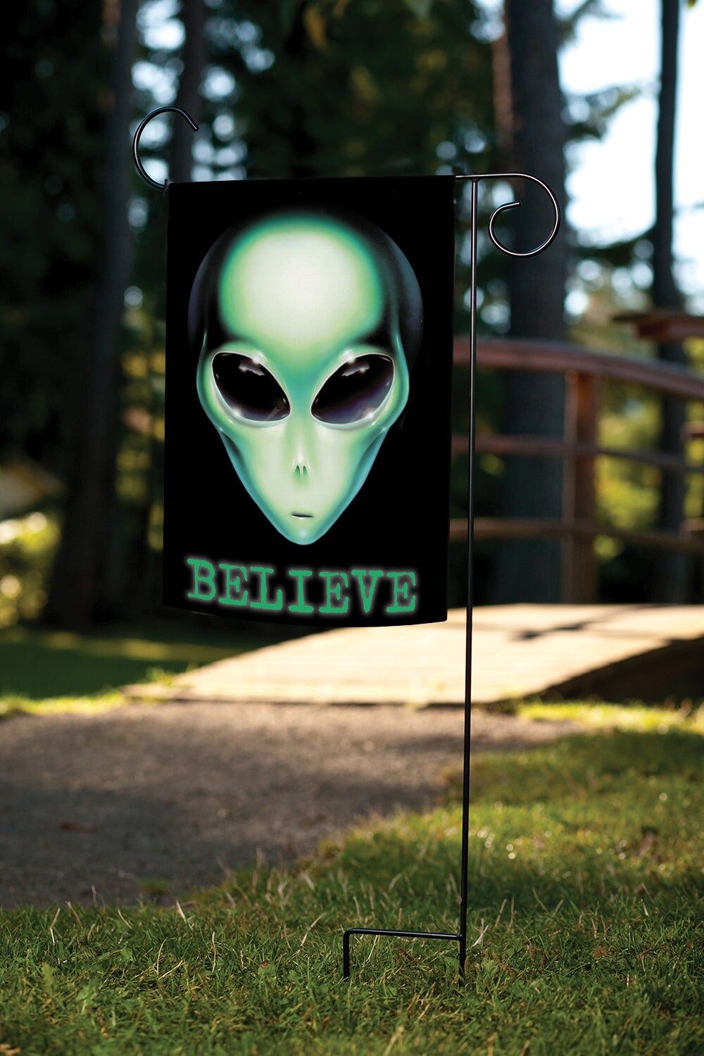 Believe Alien Decorative Ufo Flag
