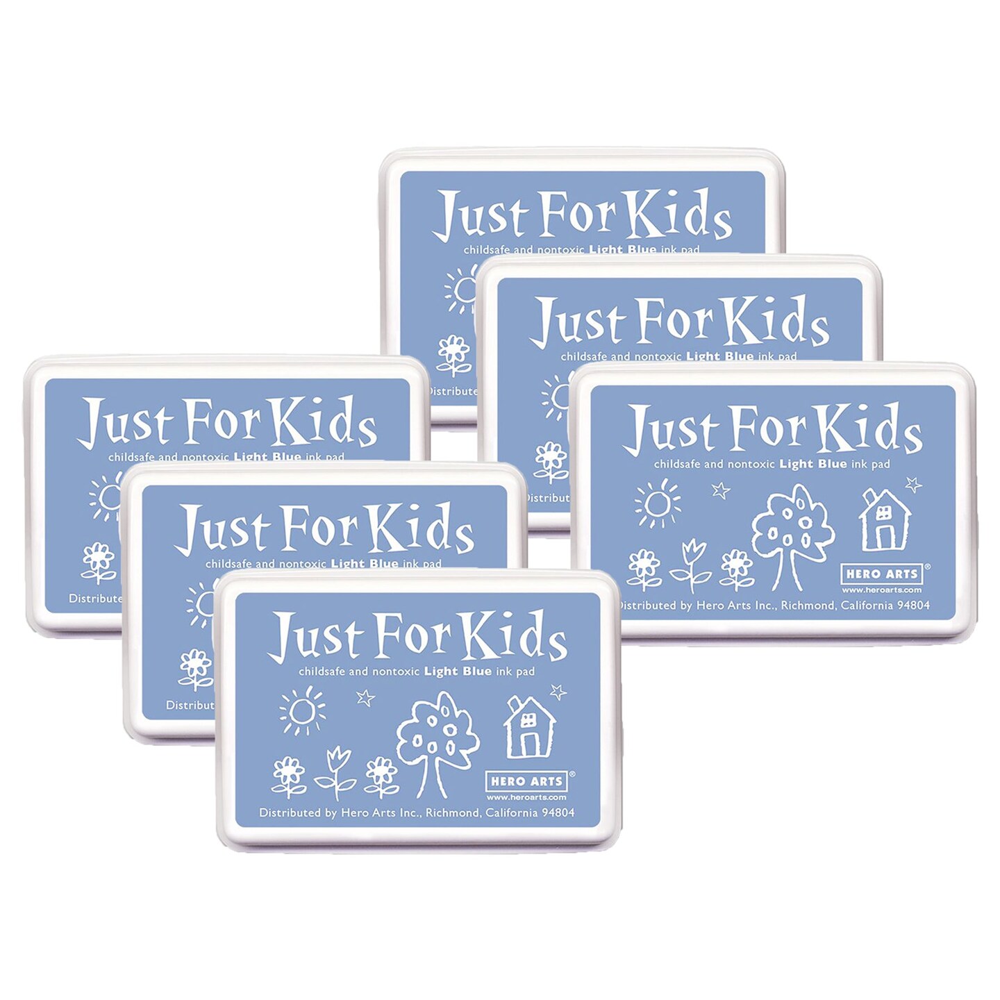Just for Kids® Ink Pad, Light Blue, Pack of 6