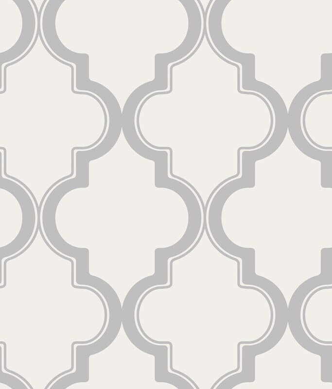 Tempaper & Co. Marrakesh Cream & Metallic Silver Peel and Stick