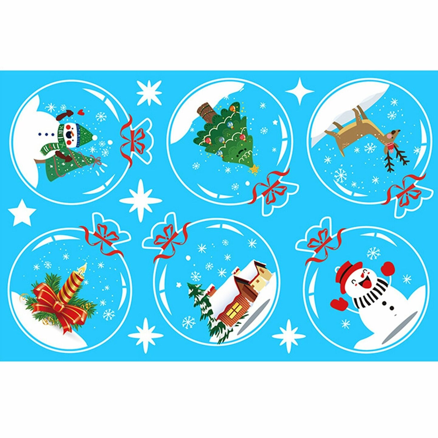 Kitcheniva Christmas Window Clings Snowflake Stickers 167 Pcs