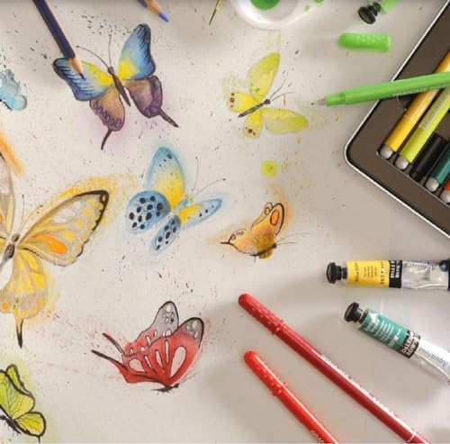 Imagine Mixed Media 200gsm Paper, Natural White, A5 pad Including 50 Sheets