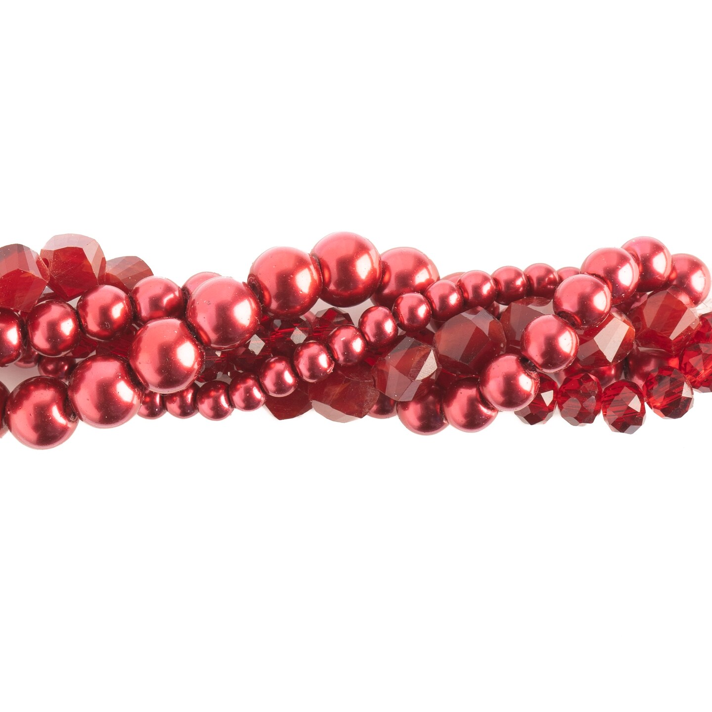 Crystal Lane DIY Salvia Twisted Glass & Pearls Beads, 5 Strands