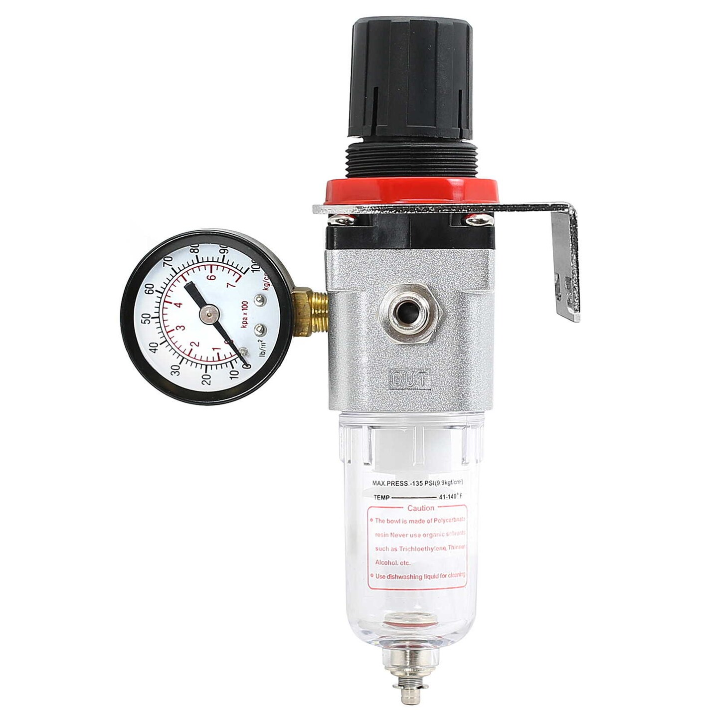 PointZero Pro Airbrush Air Compressor Regulator with Water-Trap Filter