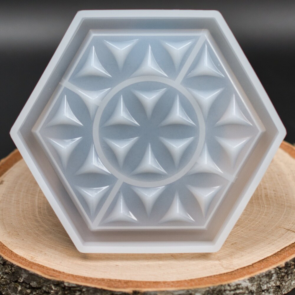 Flower of Life Hexagon Silicone Coaster Mold