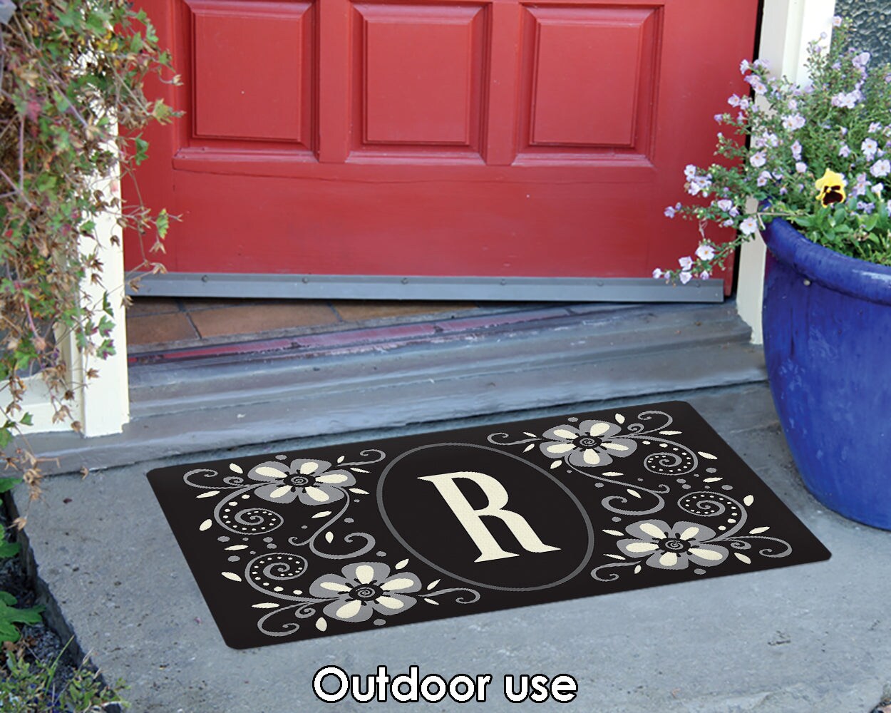 Classic Monogram - R Door Mat (18 x 30&#x22;)