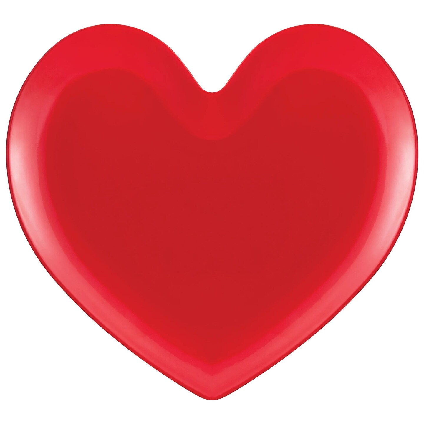 Red Heart Shaped Melamine 9&#x22; Plate, 1ct