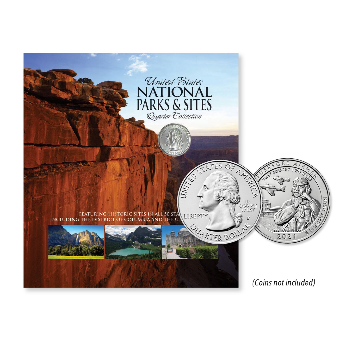United States Parks and Sites Quarter Collectible Album Coin Holder