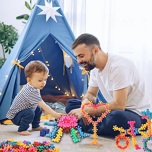 TOMYOU 200 Pieces Building Blocks Kids STEM Toys Educational Discs Sets Interlocking Solid Plastic for Preschool Boys and Girls Aged 3+, Safe Material Creativity