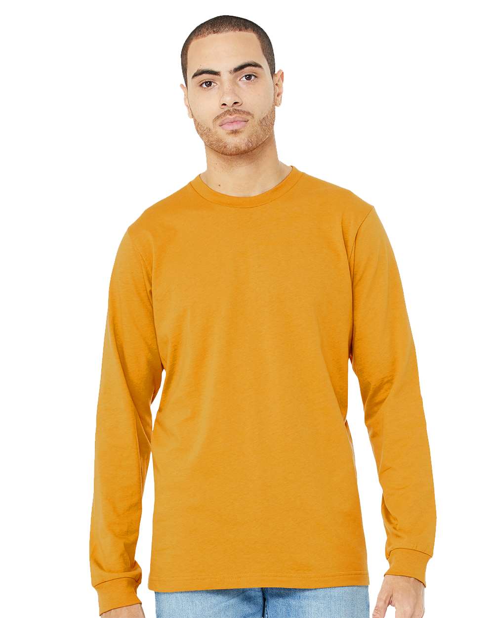 BELLA + CANVAS® Long Sleeve T-Shirt, Men’s Heavy Cotton Jersey Tee