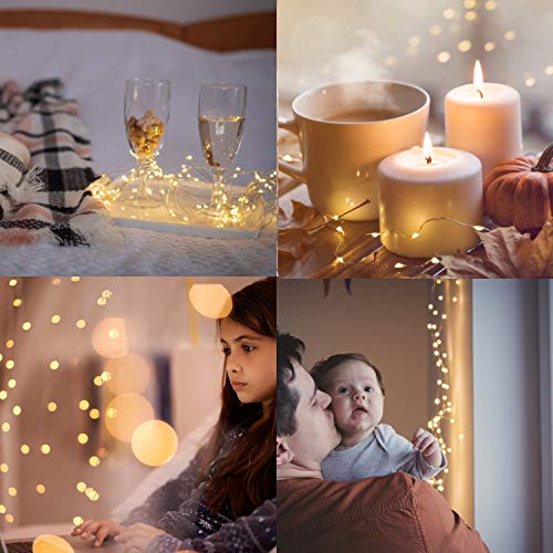 33 ft 100 LED String Lights Battery Operated with Remote Waterproof Copper Wire Lights for Indoor Decorative Lights