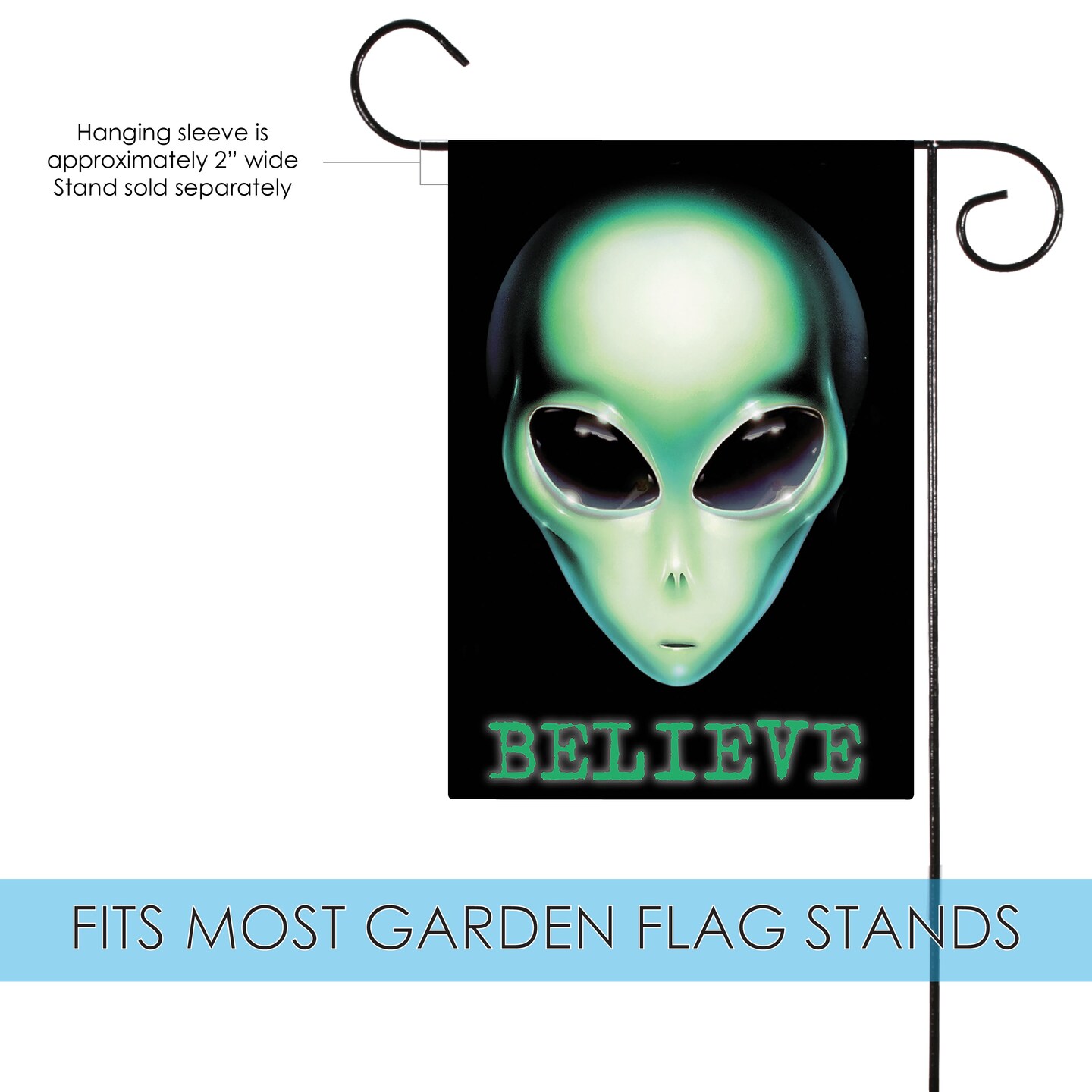 Believe Alien Decorative Ufo Flag