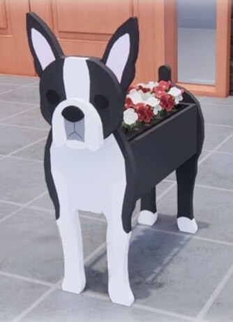 Boston Terrier Dog Planter - Wooden Planter Box - DIY Kit - Realistic ...