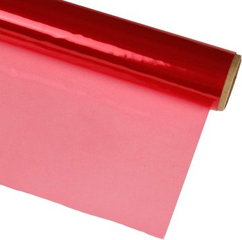 Hygloss Products Cellophane Roll &#x2013; Cellophane Wrap for Crafts, Gifts, and Baskets 20 Inch x 5 Feet, Red