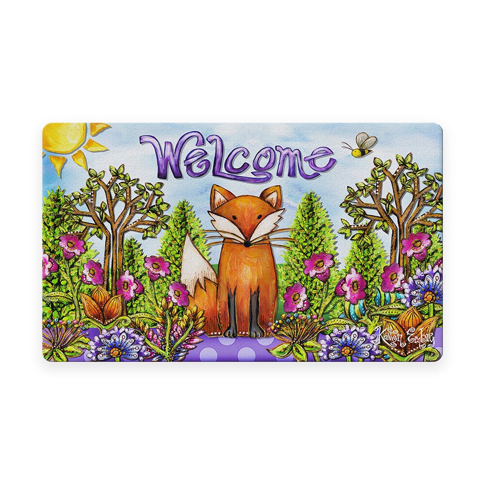 Welcome Fox Door Mat (18 x 30&#x22;)