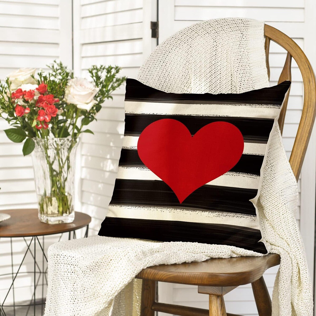 18 Inches Durable Heart Throw Pillow Cover