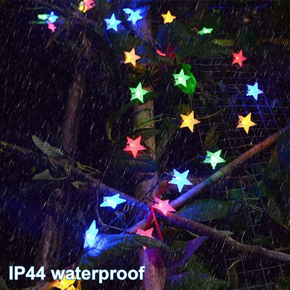 LED Solar String Lights Outdoor Star Fairy Light