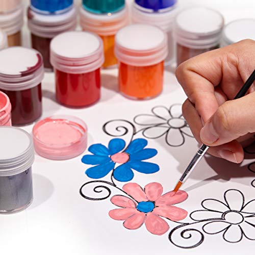 TBC The Best Crafts Halloween Acrylic Paint Jar, 24 Vivid Colors Model Paint Set, 0.5oz/15ml Each, Rich Pigment, Glides Smoothly