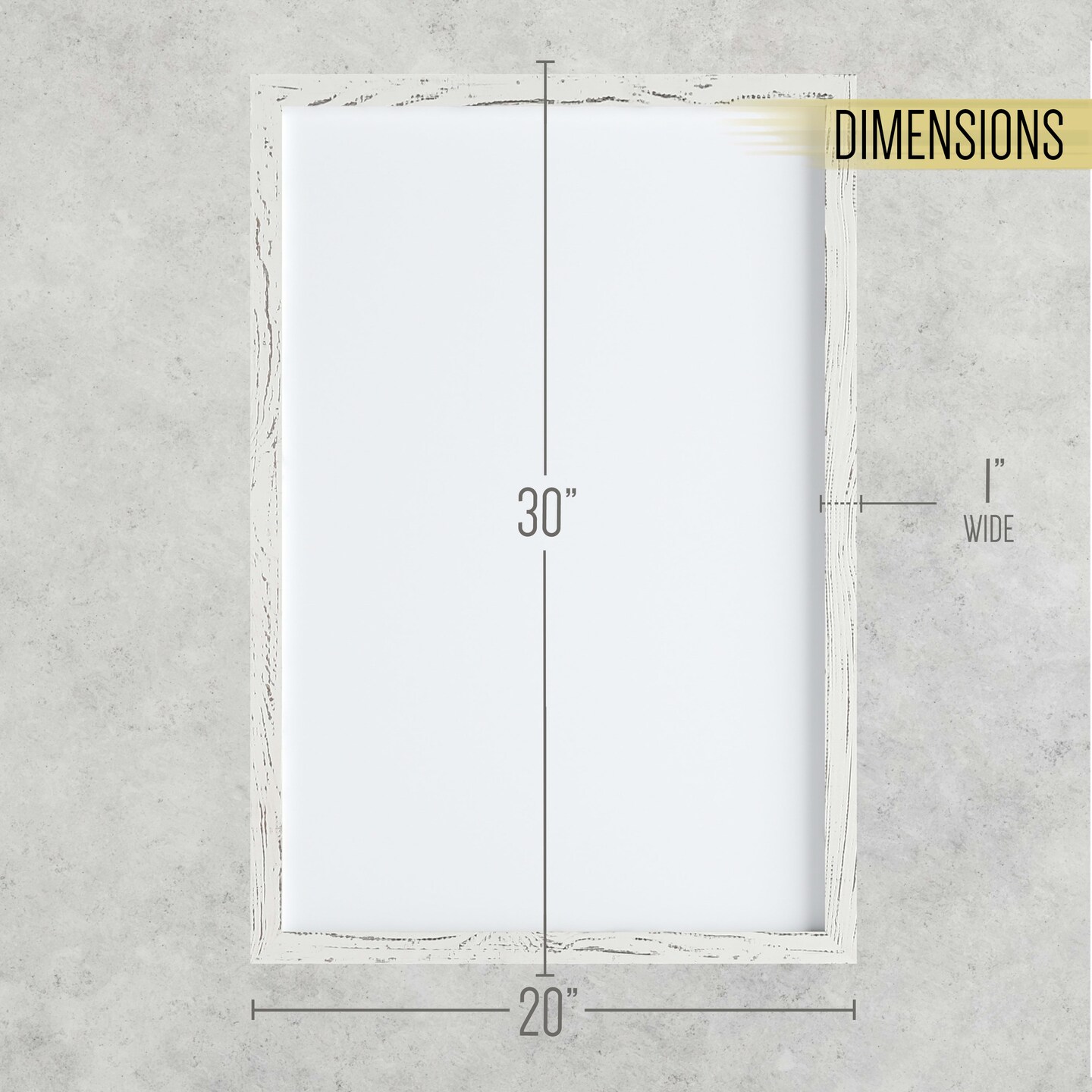 HBCY Creations Wall Mount White Board - Dry Erase Marker, Magnets, Eraser - Wood Frame - For Kitchen, Classrooms, Restaurant Menus and More!