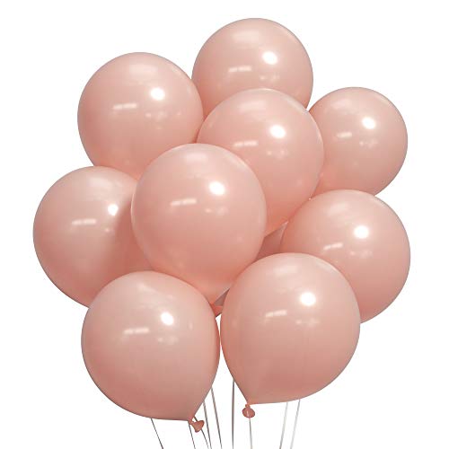 50 Pieces Dusty Pink Balloons 12 Inch Rose Pink Balloon for Sweet 16 Birthday Engagement Wedding Bridal Baby Shower Graduation Birthday Party Decorations