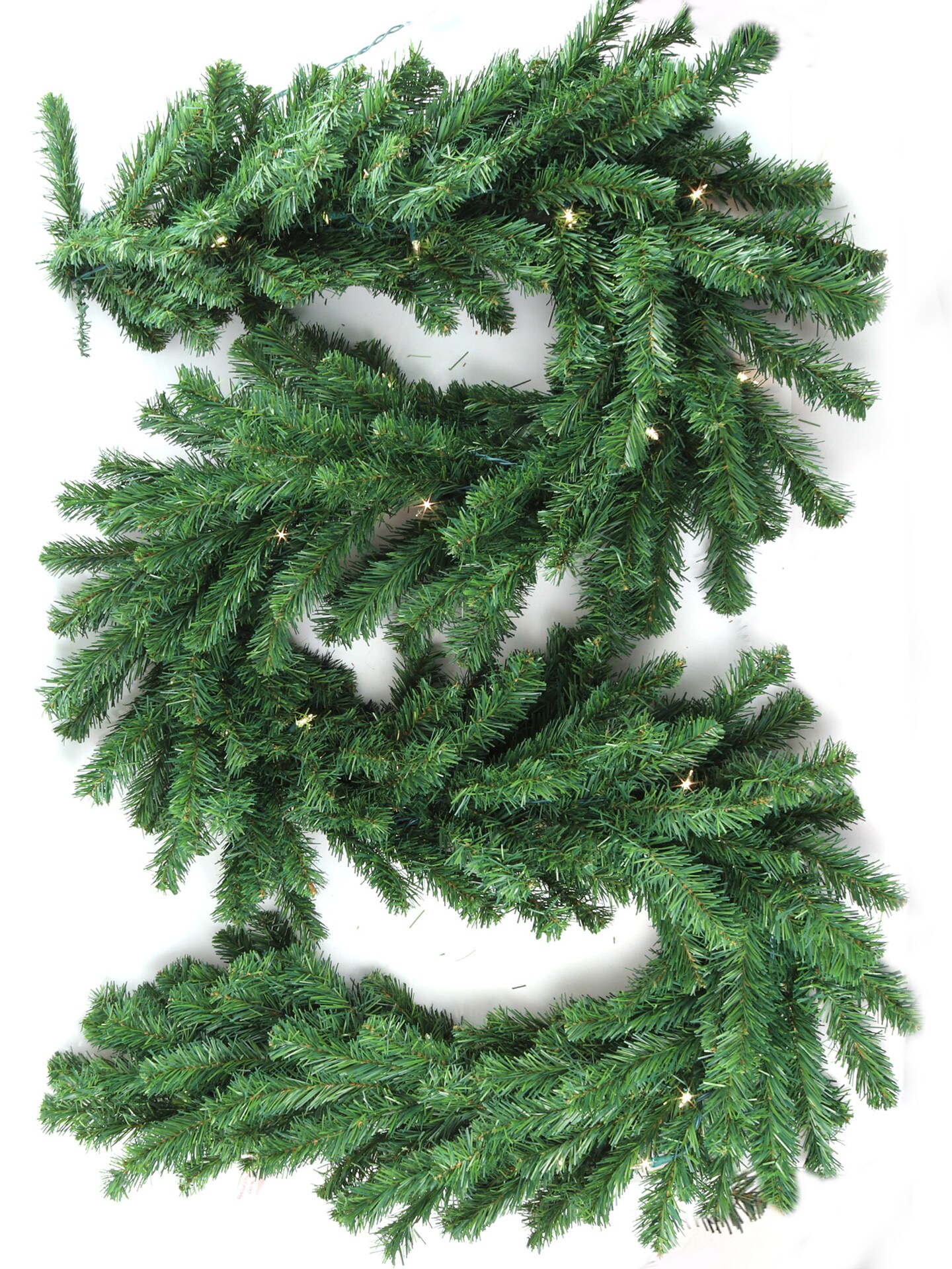 Pre-Lit Northern Pine Garland with 280 Lifelike Green Tips &#x26; Battery Operated Lights | 9-Foot | Indoor/Outdoor Use | Holiday Xmas Accents | Table &#x26; Mantel | Christmas Garlands | Home &#x26; Office Decor (Set of 12)