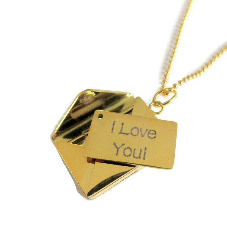 Amazon.com: LAICEPS U Custom Envelope Locket Necklace for Women That  Engrave Message in Sterling Silver, Jewelry Gift for Women Girlfriend (Rose  Gold): Clothing, Shoes & Jewelry