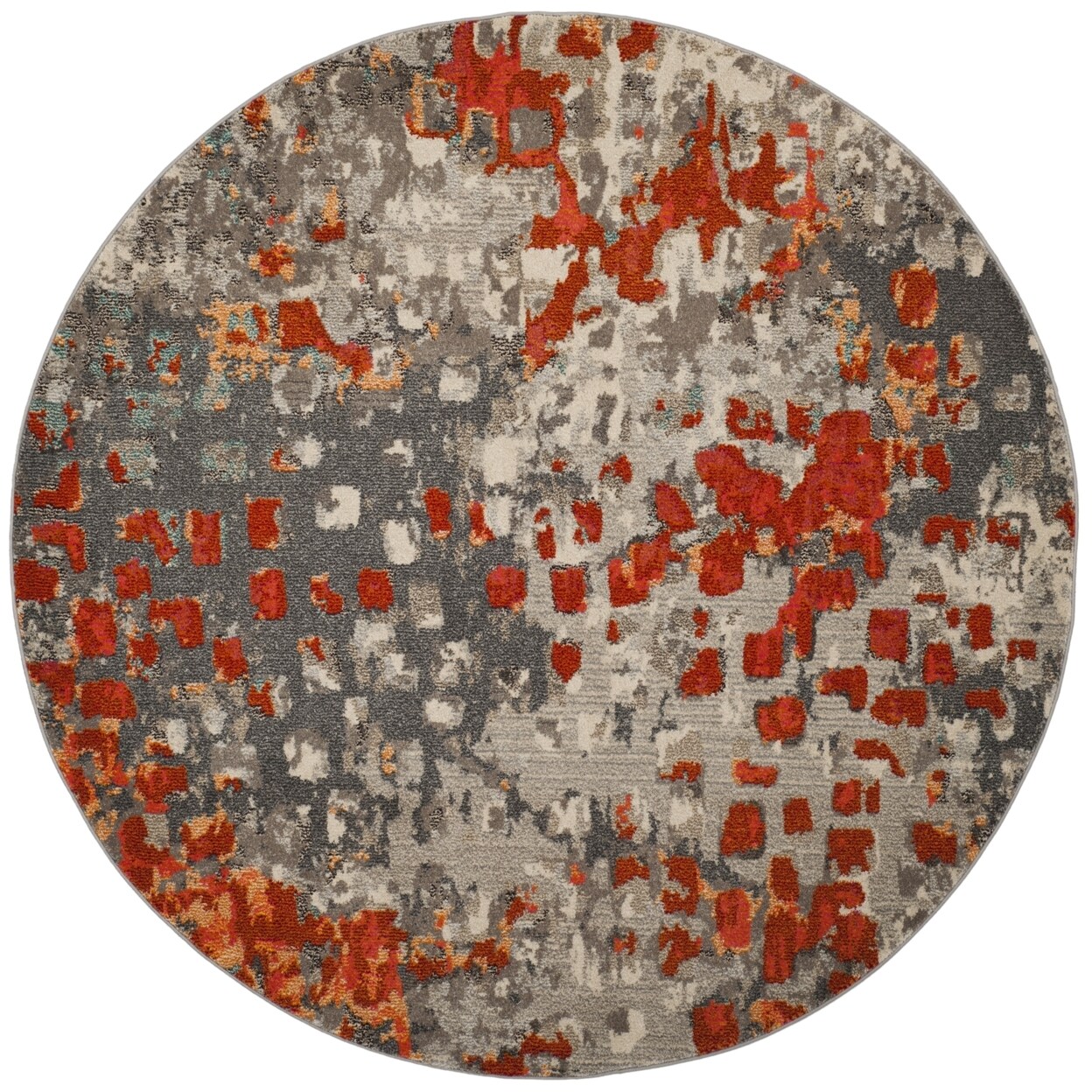 Safavieh Monaco Collection Mnc225h Grey / Orange Rug