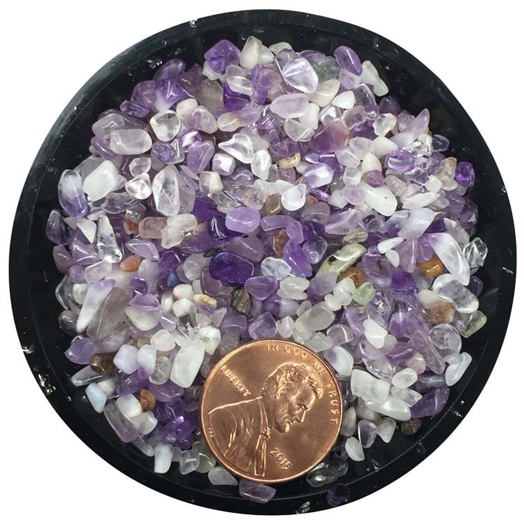 Banded Amethyst Tiny Crystal Chips &#x2013; Size 0