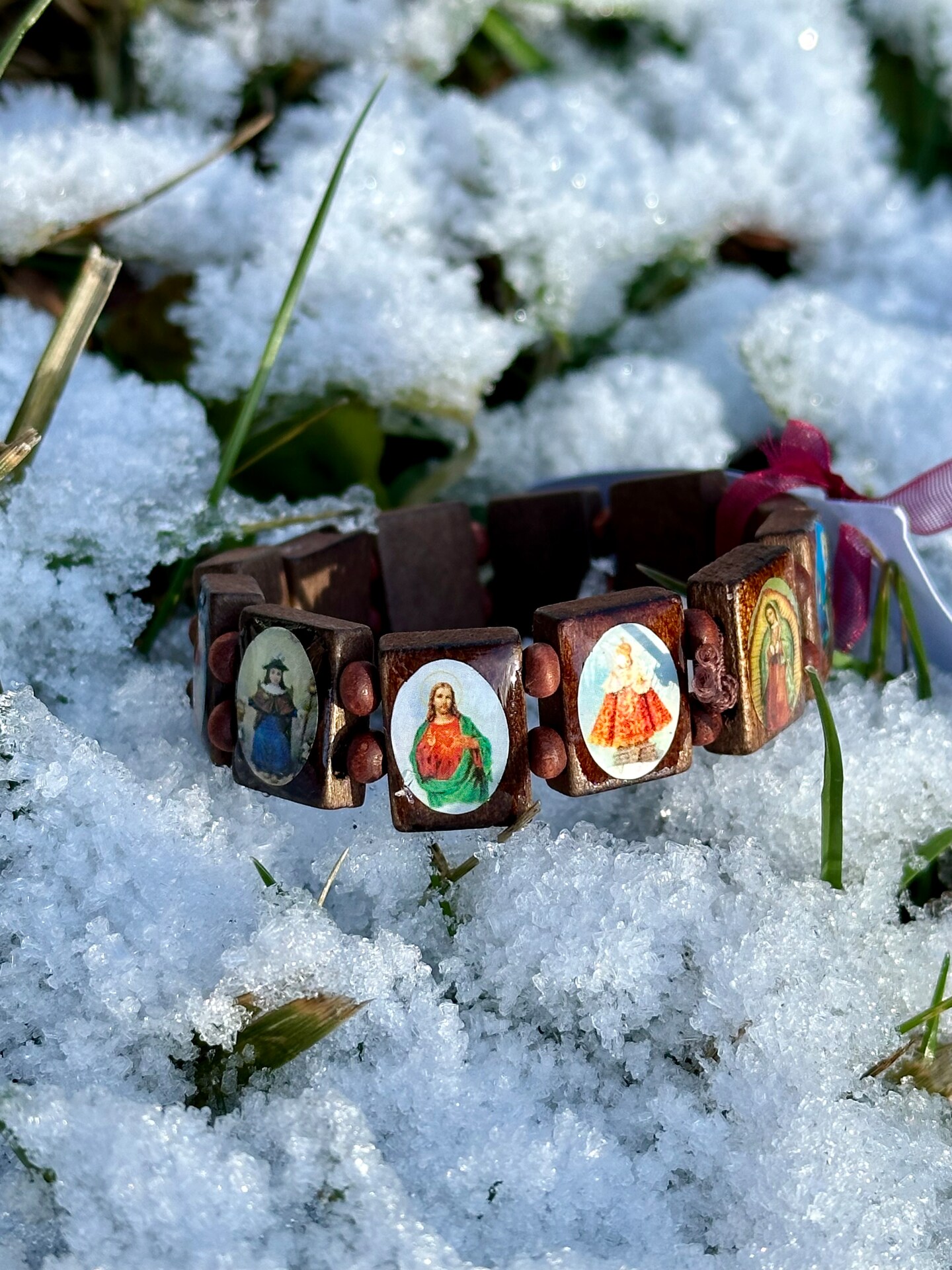 Wooden hot sale saints bracelet