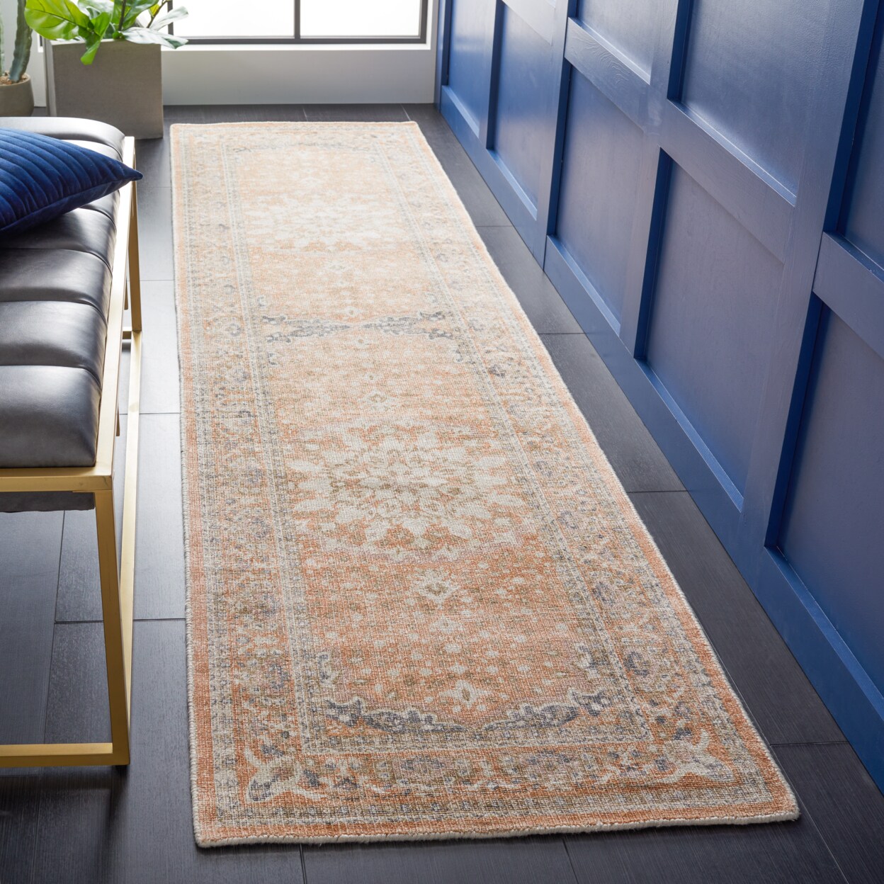 Safavieh Restoration Vintage Rvt710P Rust / Orange Rug Transitional Hand