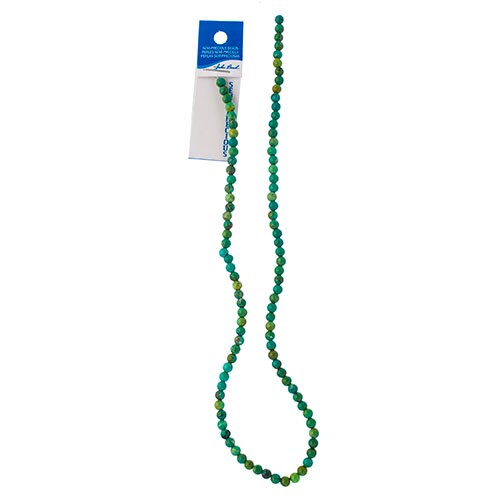 Earth's Jewel 4mm Turquoise Green Dyed Stabilized Semi-Precious Strung Bead