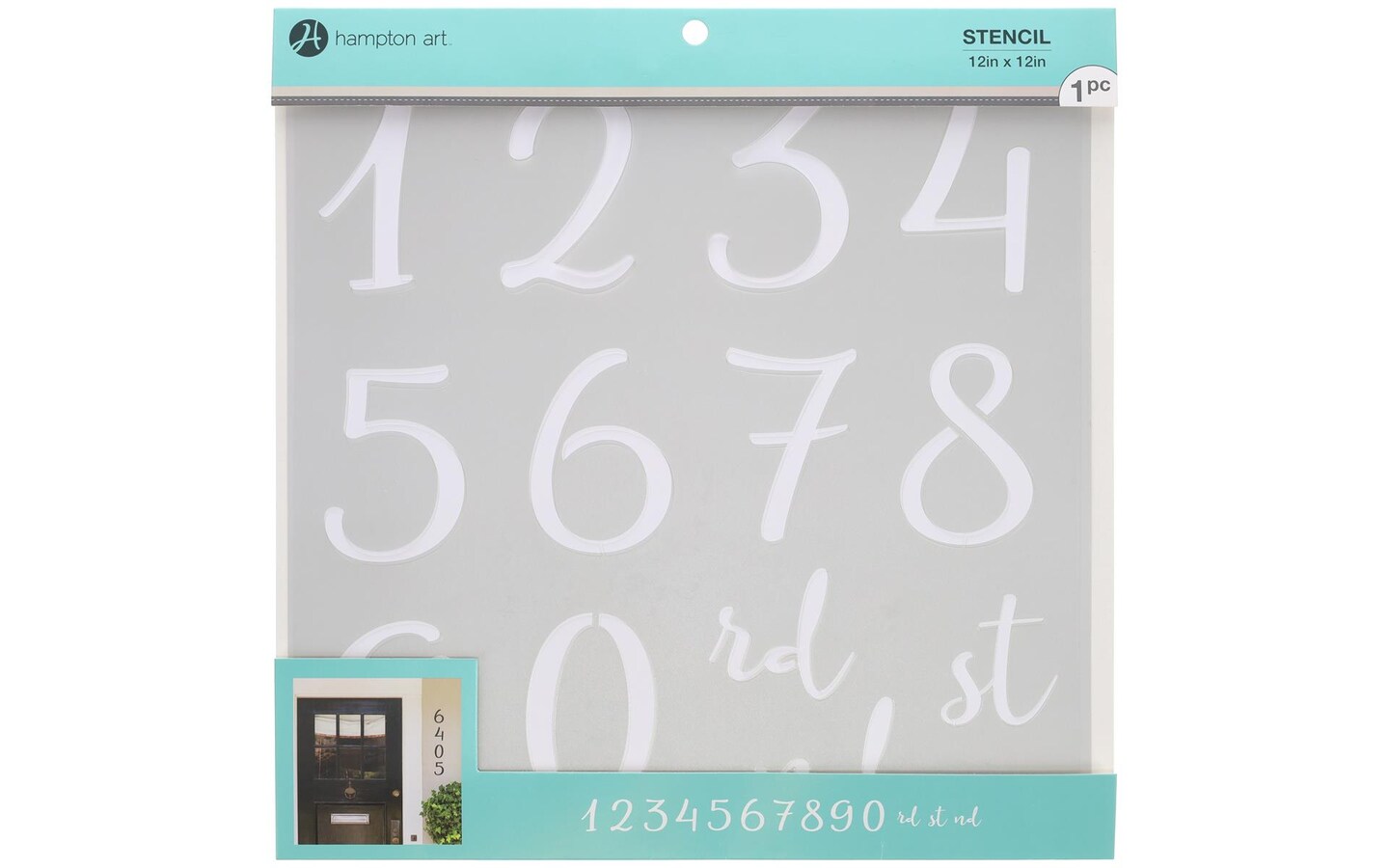Hampton Stencil 12x12 Numbers