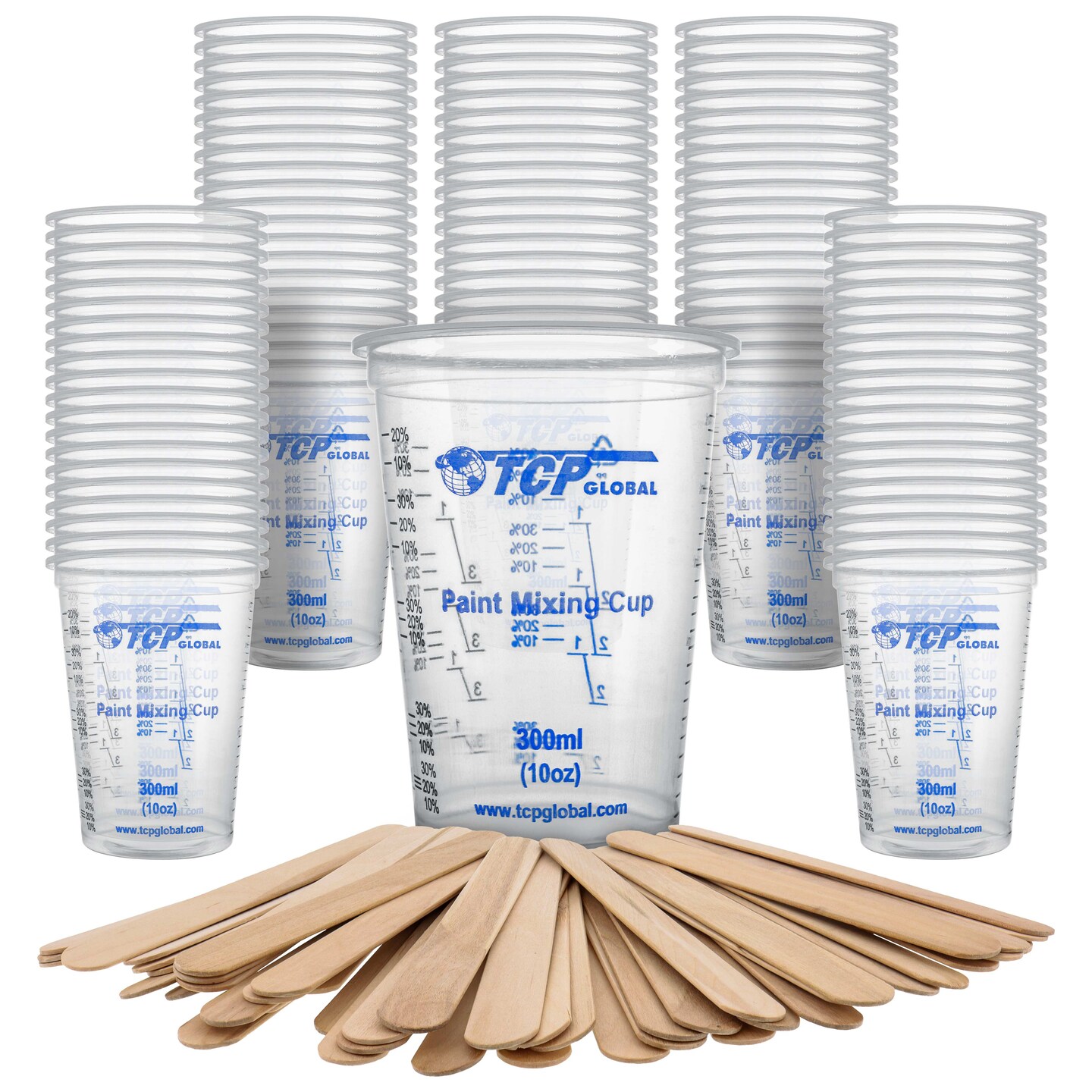 Disposable Epoxy Resin Mixing Cups with Measurements (100-Pack