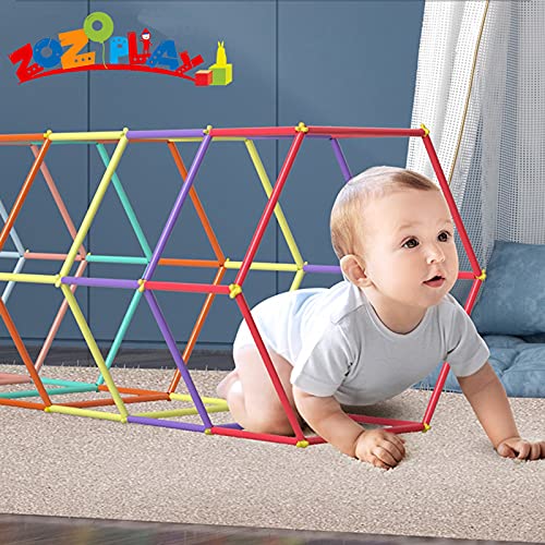 ZOZOPLAY Straw Constructor STEM Building Toys 400 Piece Straws and Connectors Building Sets Colorful Motor Skills Interlocking Plastic Engineering Toys Best Educational Toys Boy &#x26; Girl&#x2026;