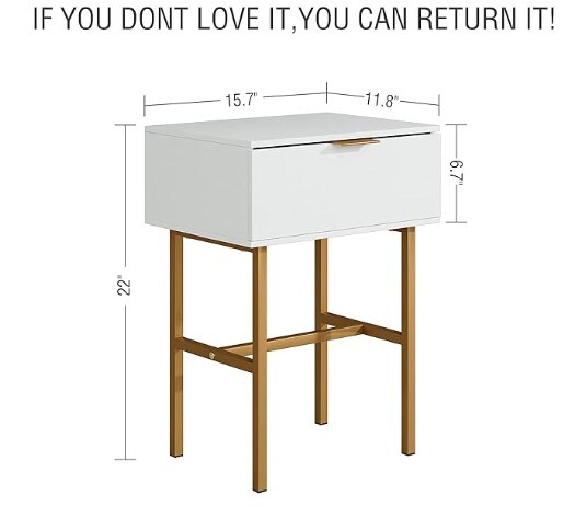 Rattan Nightstand with 2 Drawers, End Table for Small Spaces, Side Table with Storage for Bedroom, Living Room, Dorm, 27.5&#x27;&#x27; Bed Stand with Open Shelf