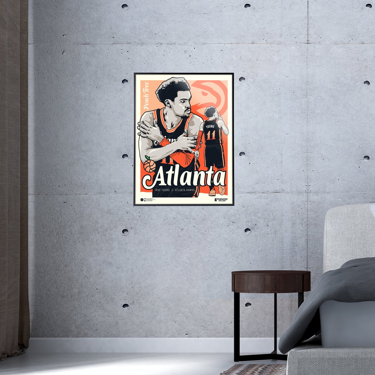 Phenom Gallery Atlanta Hawks Trae Young City Edition 18&#x22; x 24&#x22; Deluxe Framed Serigraph