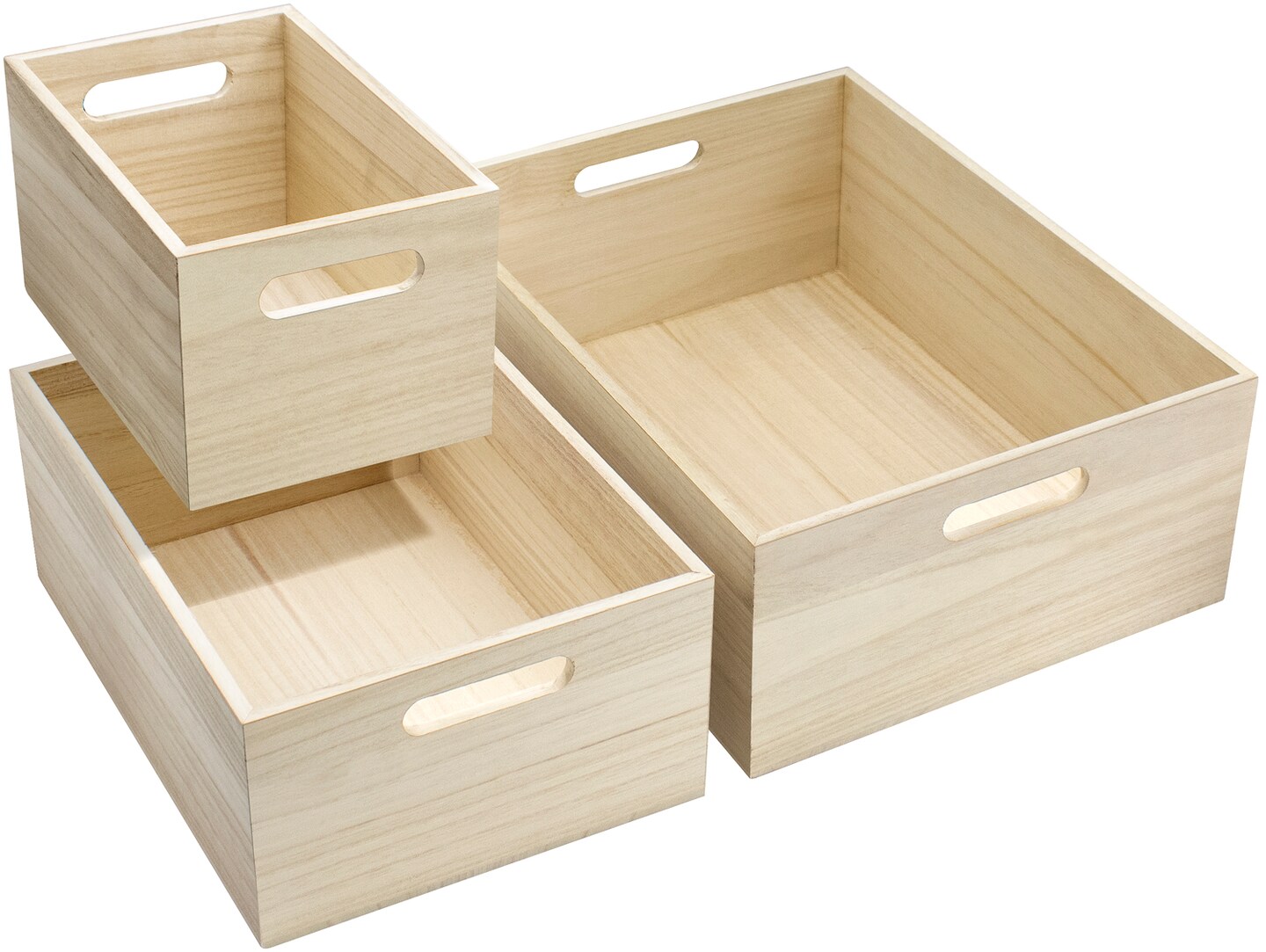 Sorbus Unfinished wood crates Organizer bins Set of 3 Michaels