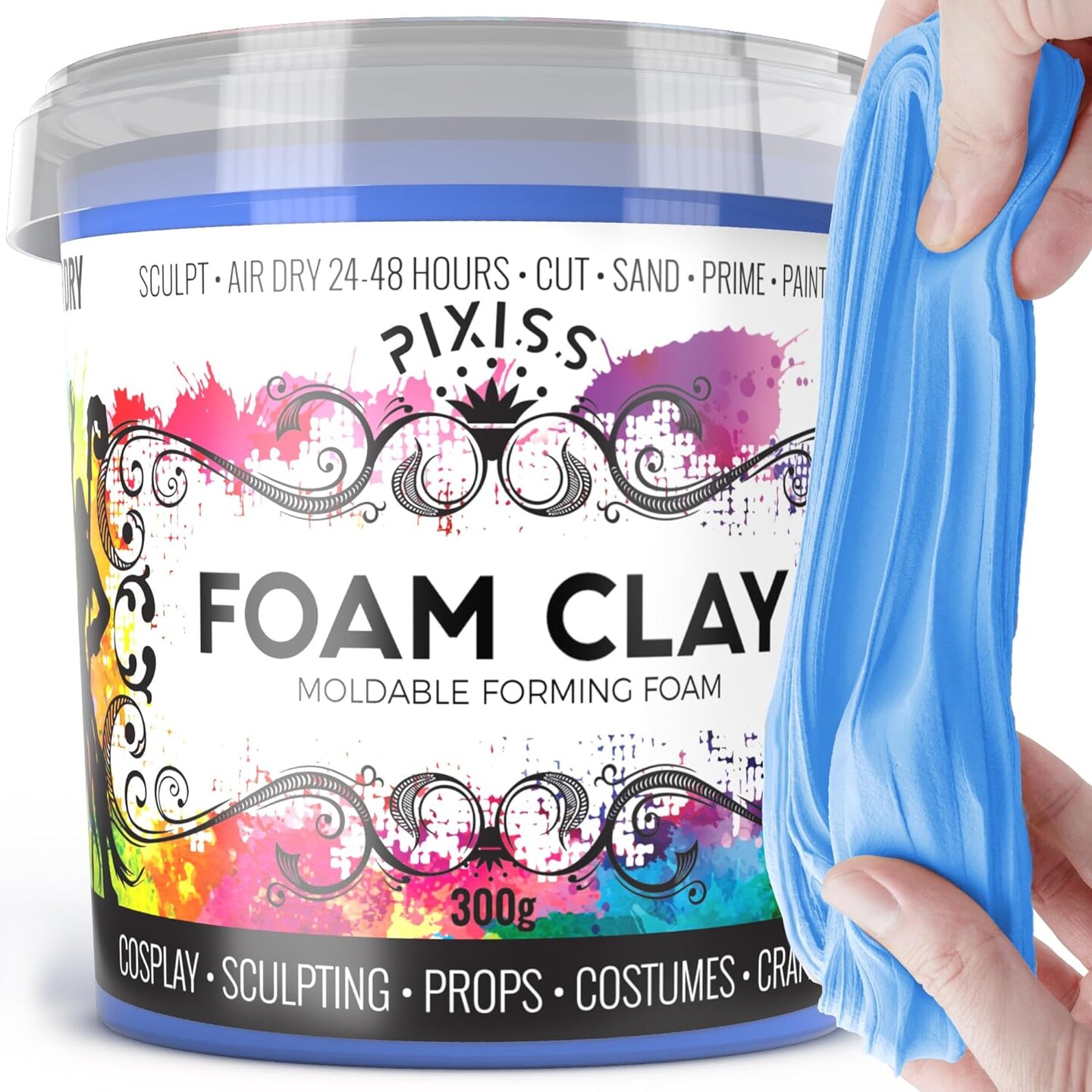Moldable Cosplay Foam Clay (Blue) - Premium Modeling Foam Clay Air Dry, 300  Gram Cosplay Foam Sculpting Clay for Crafts - Quick Air Drying Clay Foam -  Flexible Air Dry Foam Clay for Cosplay