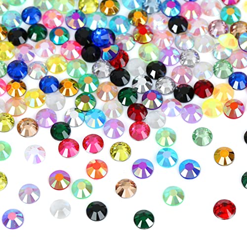 36000 Pieces 3mm Jelly Rhinestones Kit- Resin Mixed Color Rhinestones for Nail Clothes Shoes Tumblers Decoration Gifts Flat Back Round