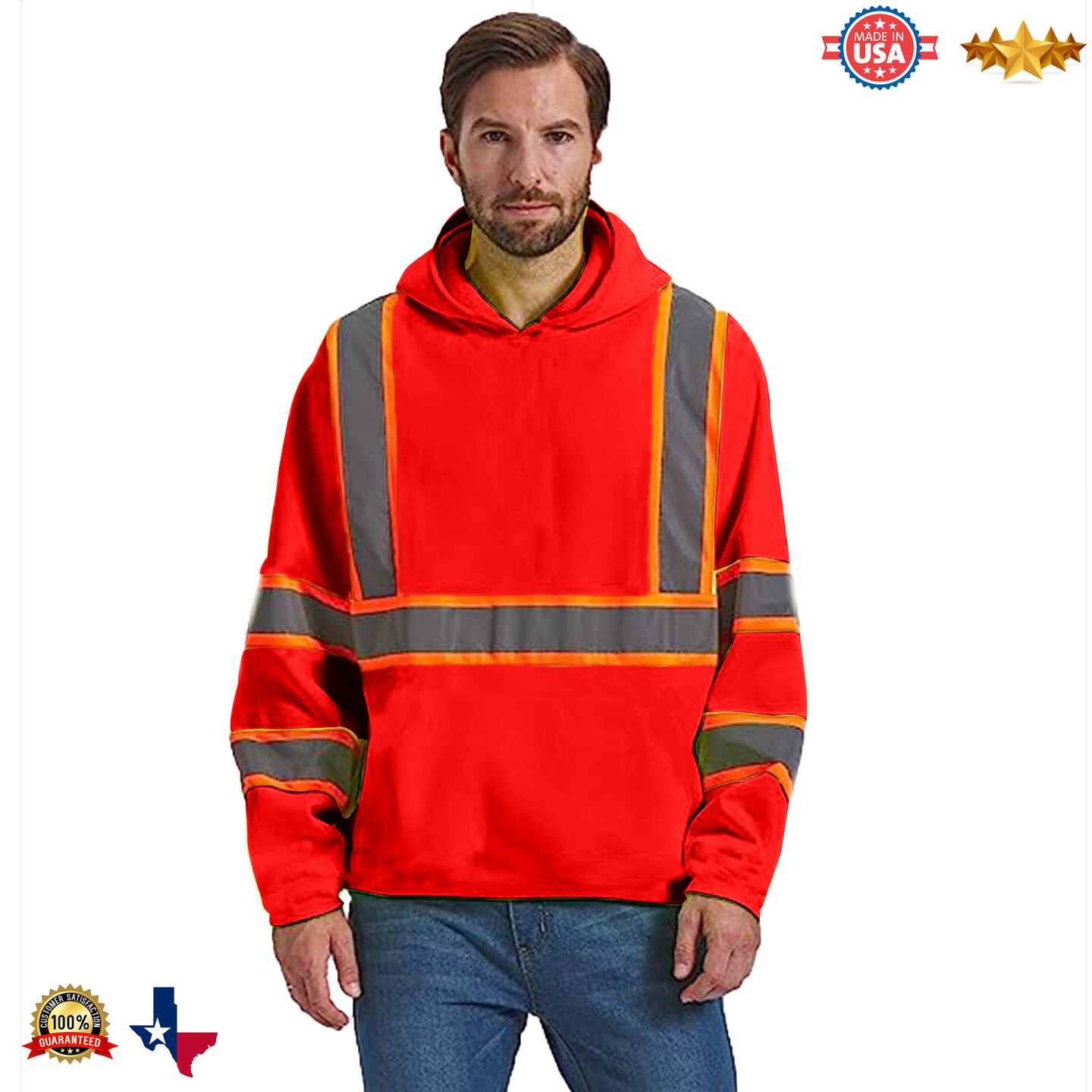 High Visibility Safety Hoodie (Ropa De Trabajo) Long Sleeve Safety  Construction Work Reflective Shirts with Hoodie Best Gift For Workers |  RADYAN®