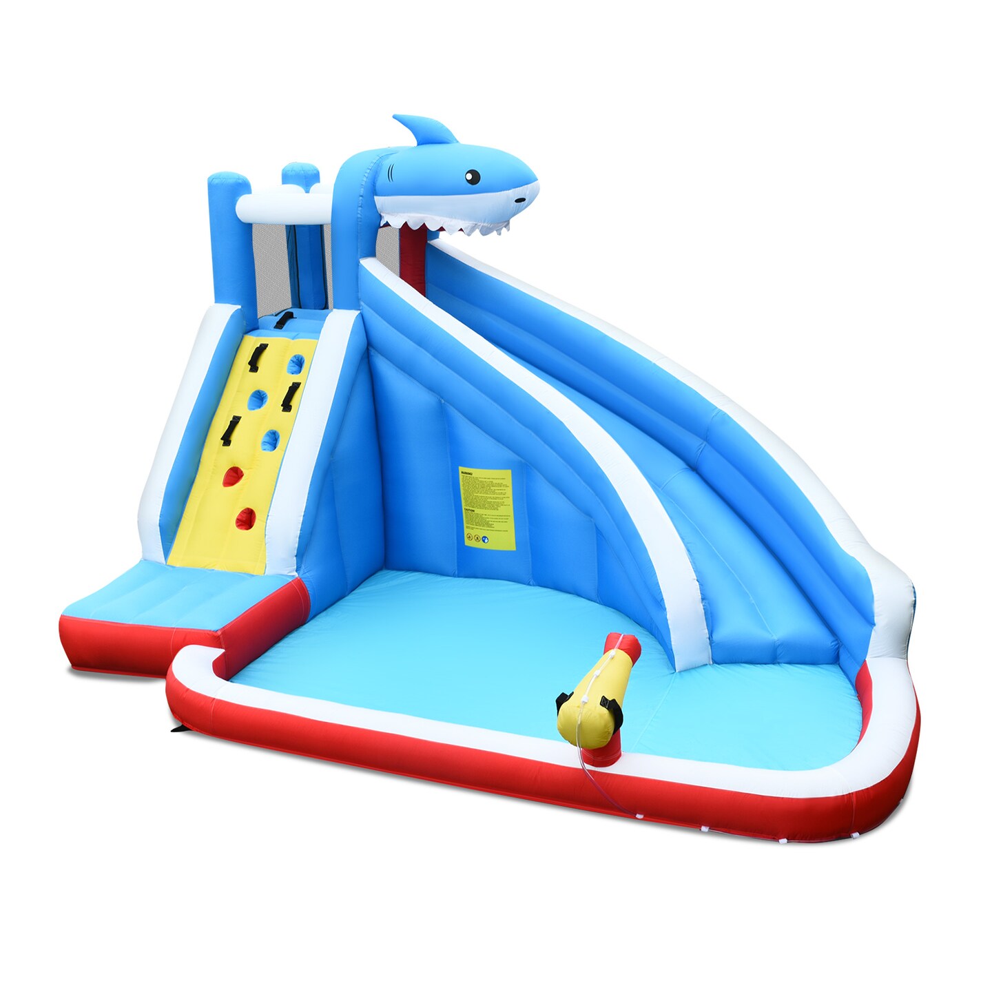 Inflatable Water Slide Shark Bounce House Castle Without Blower