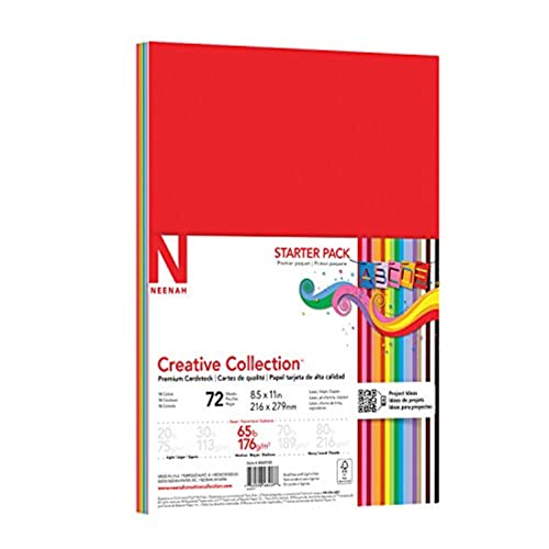 72 Count Assortment Creative Collection Classics Specialty Cardstock Starter Kit, 8.5 X 11 Inches,  (46407-02)