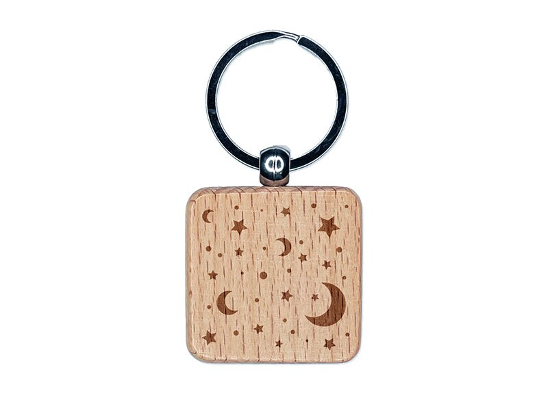 Moon & Star Charm Keychain