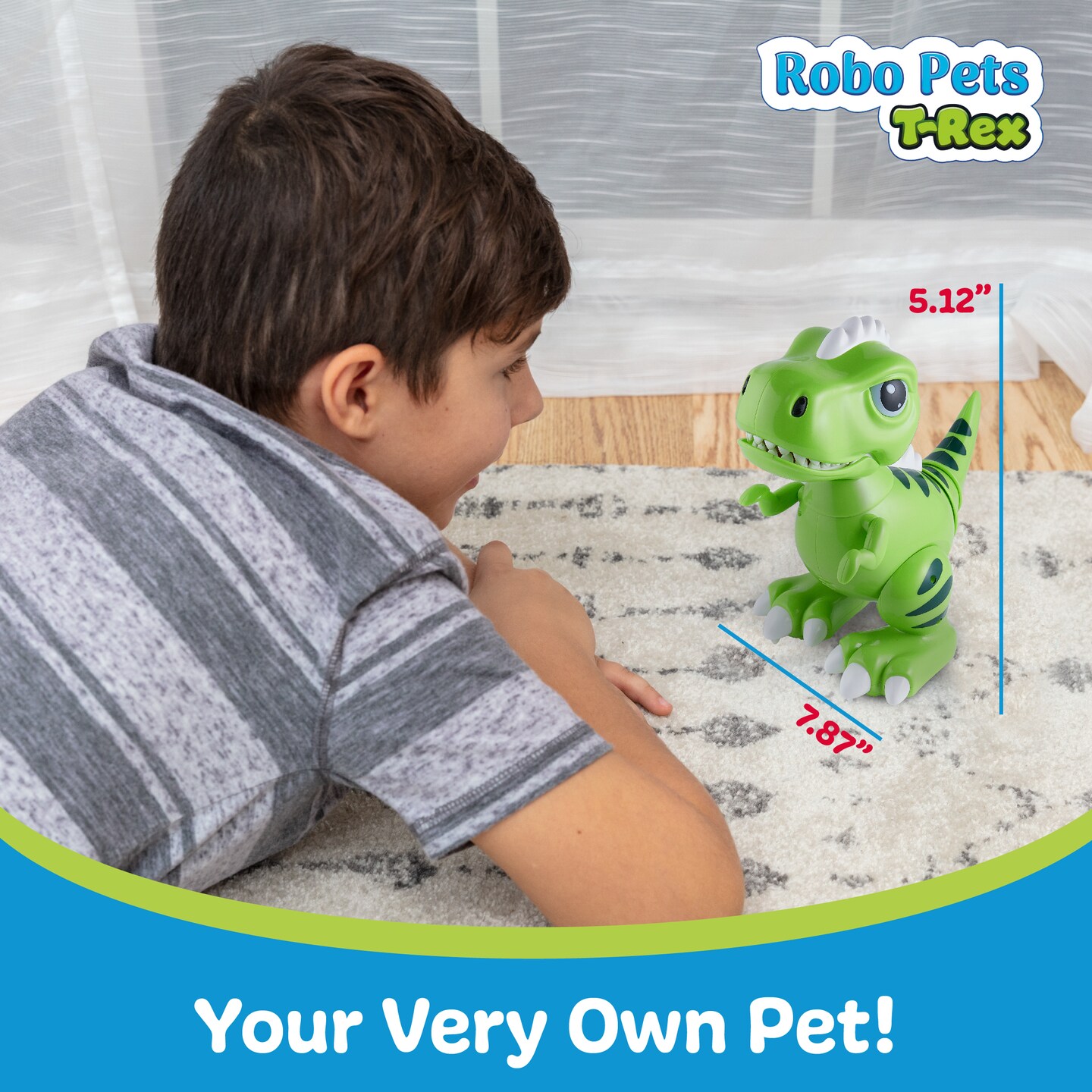 Robo Pets T-Rex Dinosaur Toy for Girls and Boys