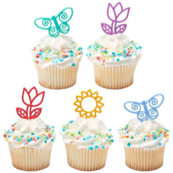Springtime Assortment DecoPics&#xAE; Cupcake Decoration, 12ct