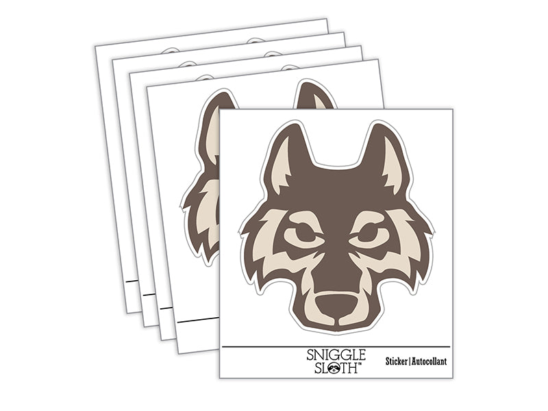 Wolf Head Waterproof Vinyl Phone Tablet Laptop Water Bottle Sticker Set ...