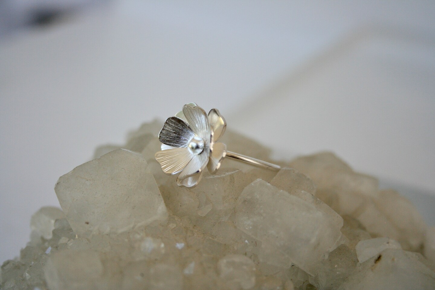 Metal flower online ring