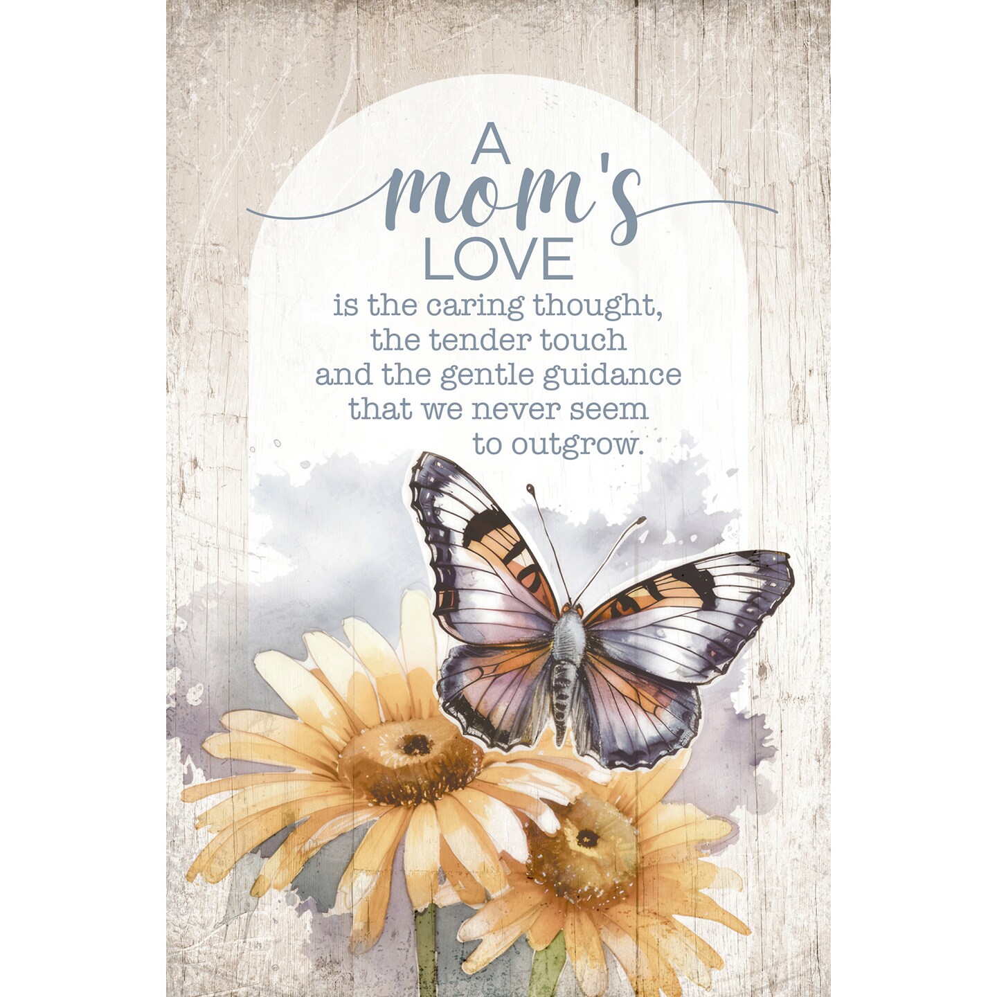 A Mom's Love Wood Plaque with Easel and Hook Wall Tabletop Art - 4 inches x 6 inches