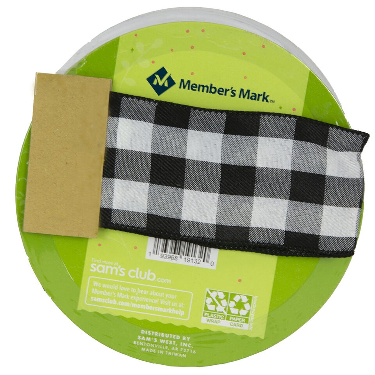Member&#x27;s Mark 2.5 Inches Checkered Premium Wired Ribbon by 50 yards