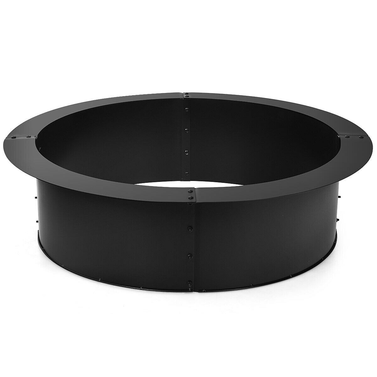 36 Inch Steel Fire Pit Ring Outdoor Use Large Fire Ring for Backyard Camping or Park Barbecue