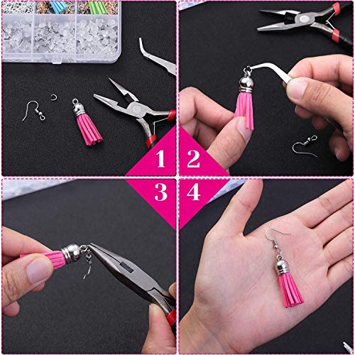 Earring Hooks, Anezus 1900Pcs Earring Making Supplies Kit with Jewelry Hooks, Fish Hook Earrings, Earring Backs, Jump Rings for Jewelry Making and Earring Repair,Gifts for Women